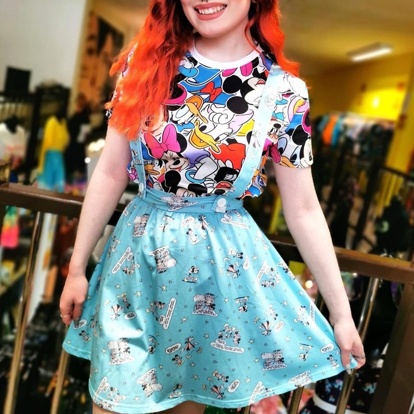 Mickey and Friends Comic Overall Skirt - Cakeworthy