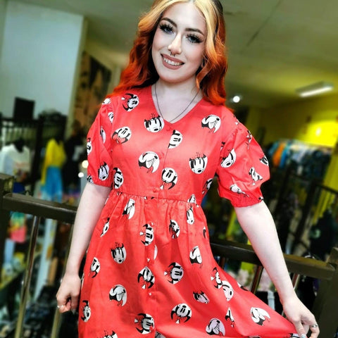Minnie Mouse Puffy Sleeve Dress - Cakeworthy