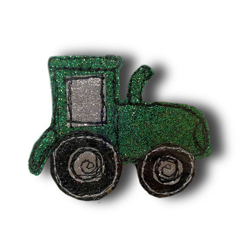 One of a Kind Tractor Glitter Brooch / Badge - Bumblebee Design Treasures (Last Available)