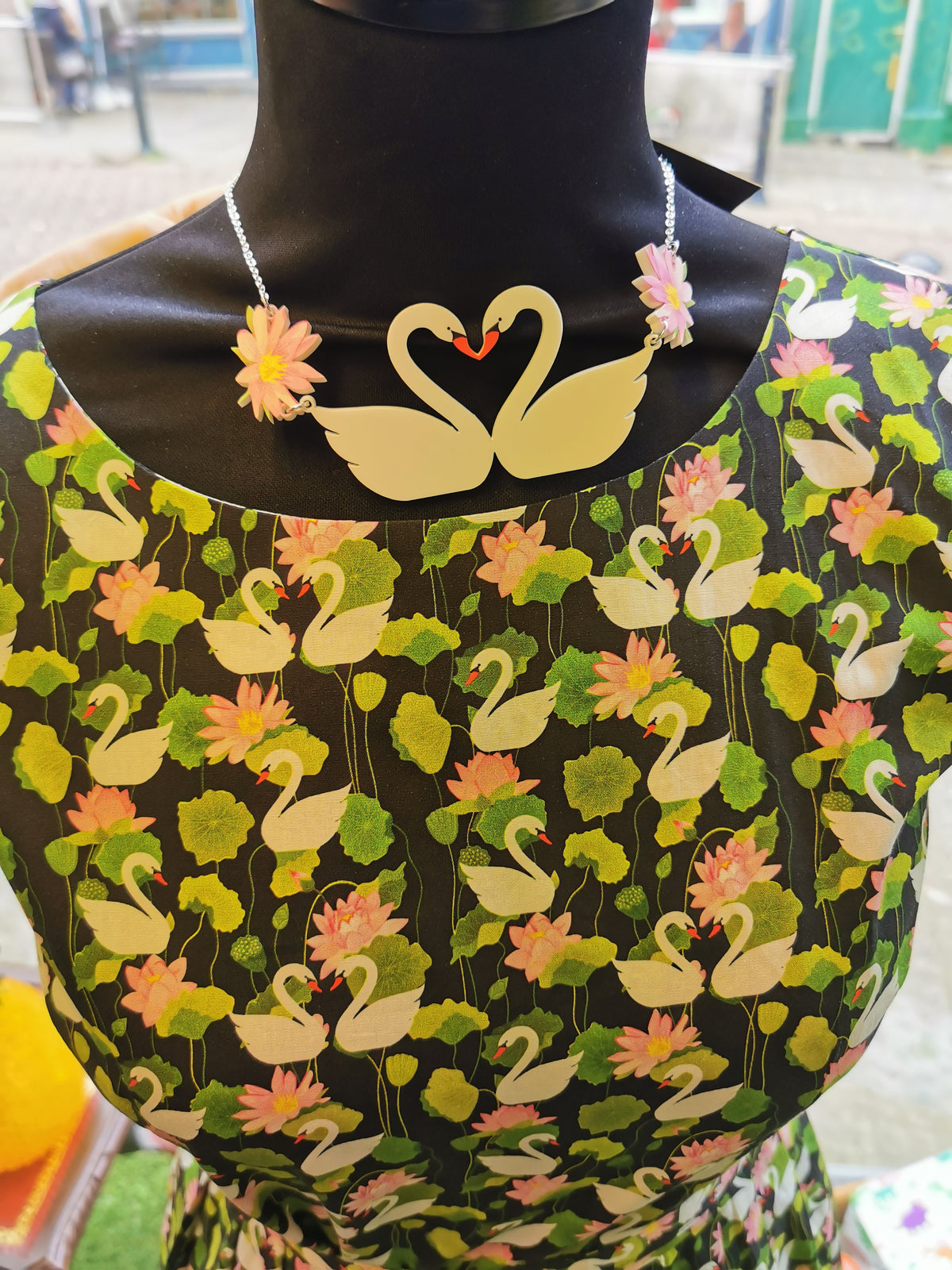 Swan Floral Tea Party Dress - Run & Fly (Last Available)
