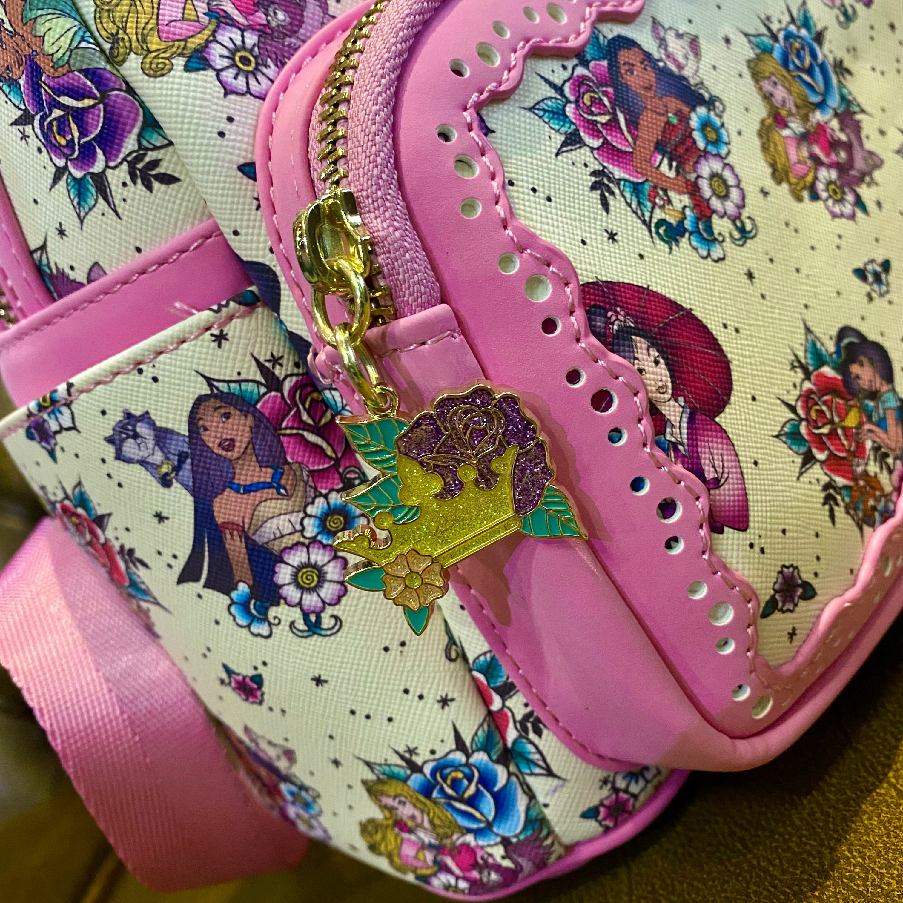 Loungefly Disney Princess Tattoo AOP Crossbody Bag