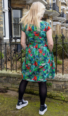 Jungle Stretch Belted Tea Dress with Pockets - Run & Fly