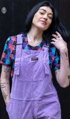 Lavender Corduroy Dungarees - Run & Fly
