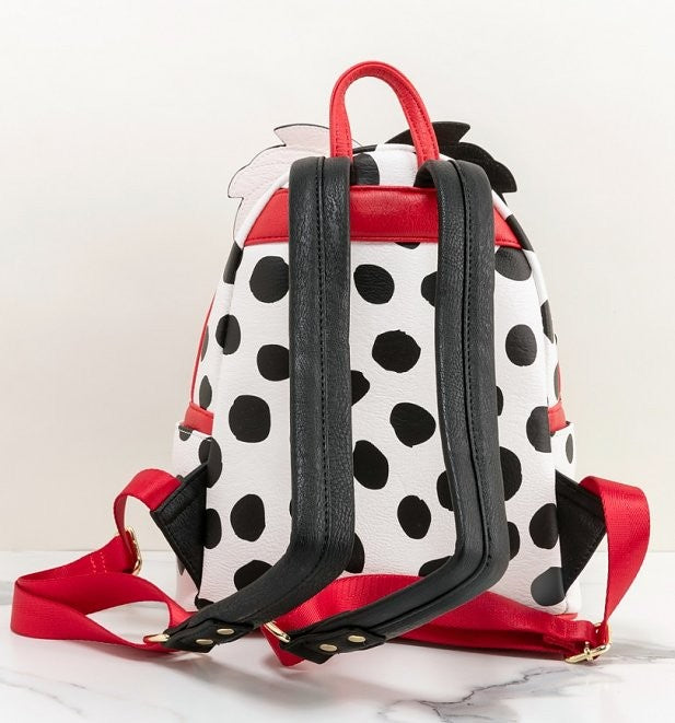 Black & White Check Faux-Leather Medium Backpack