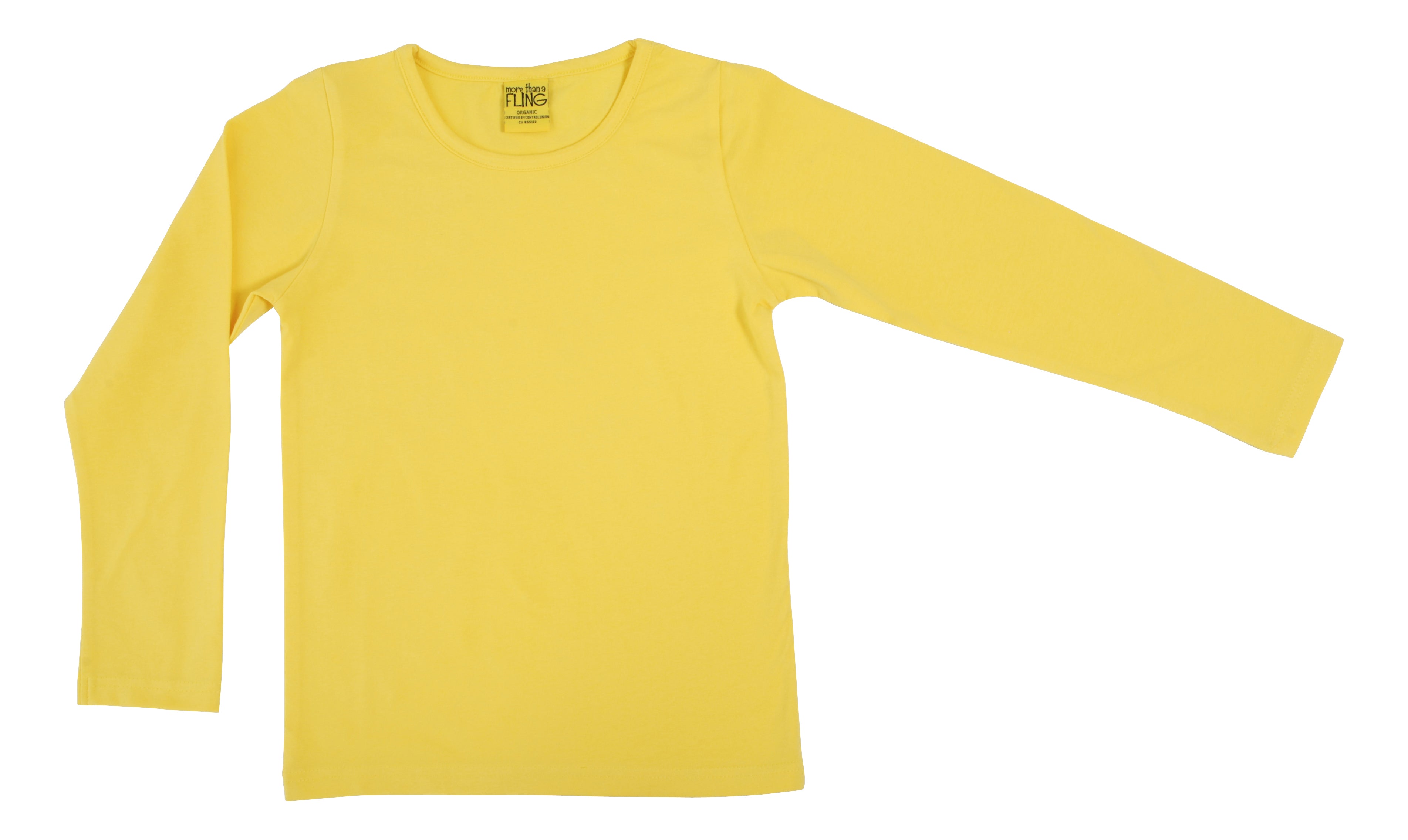 Children and Adult's Aspen Gold [Yellow] Organic Long Sleeved T-Shirt - Duns Sweden