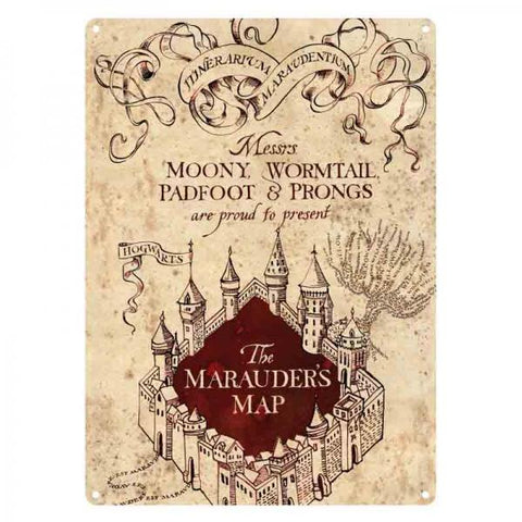 Harry Potter Marauders Map Small Tin Sign