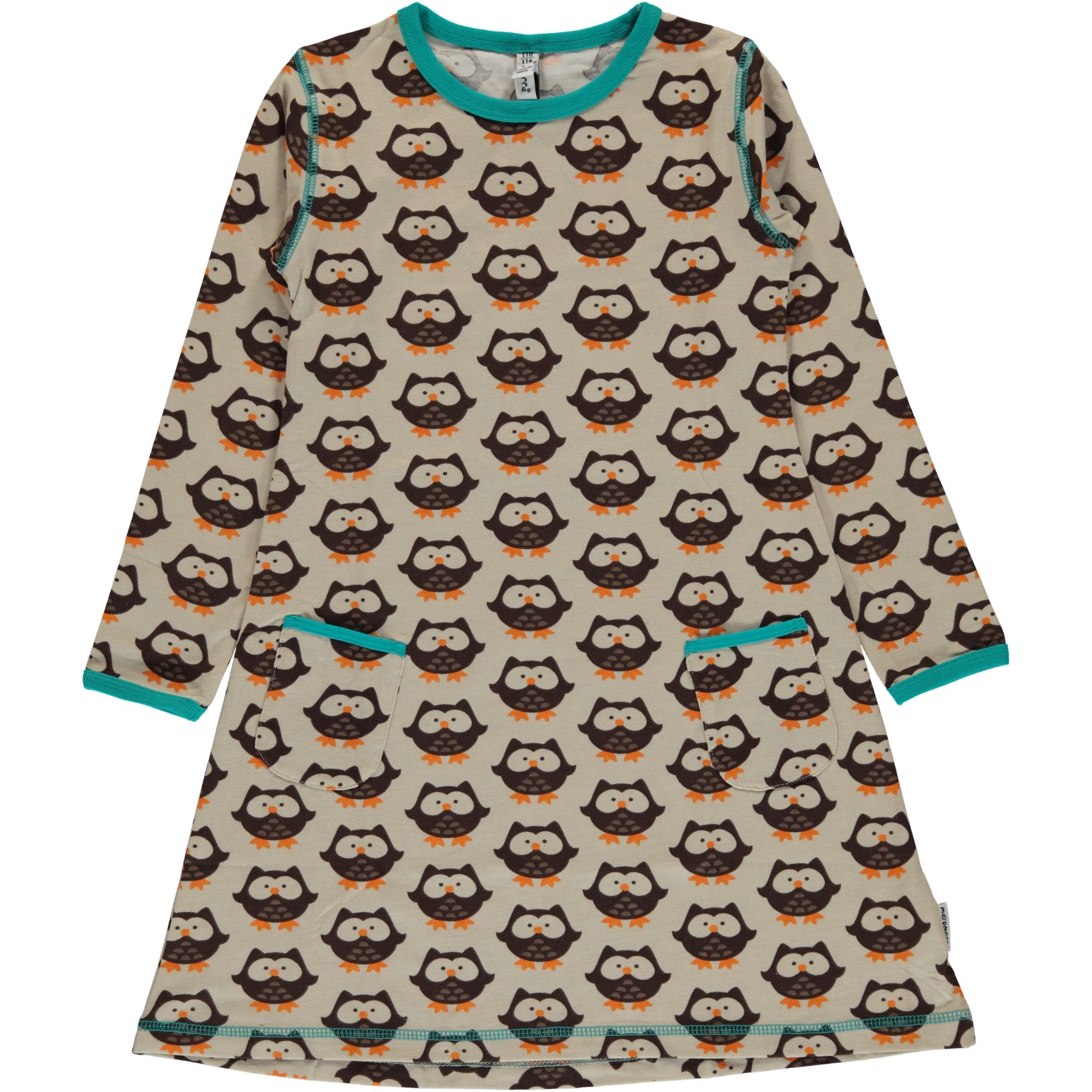 Children's Owl Dress - Maxomorra (Last Available)