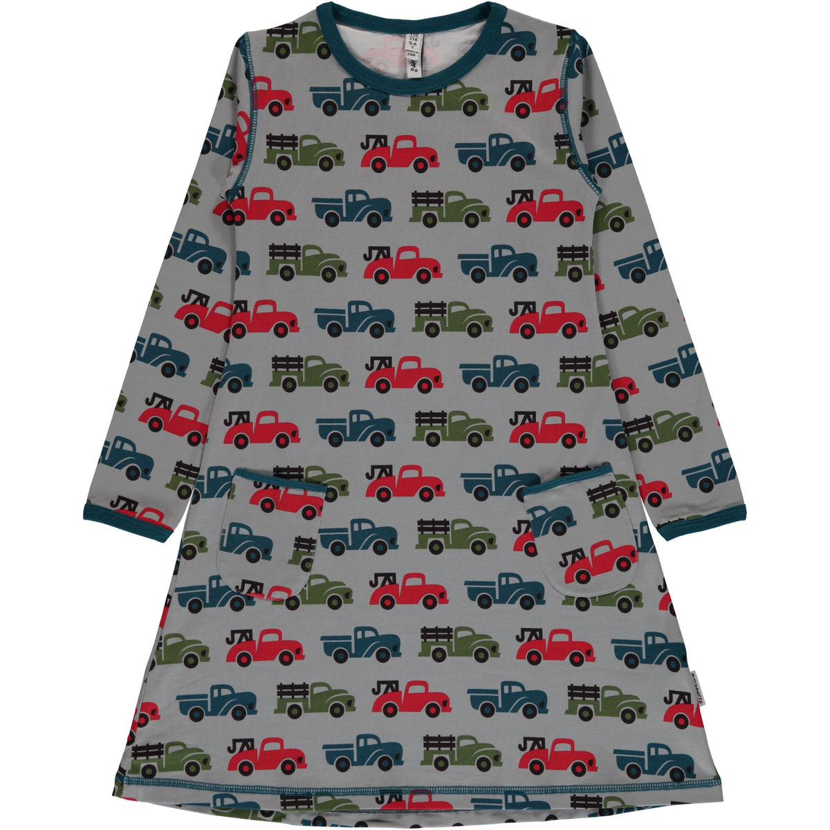 Children's Truck Long Sleeved Dress - Maxomorra