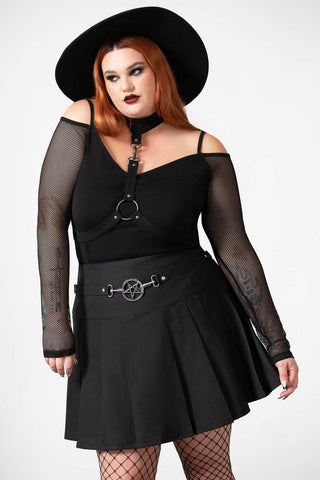 Scary Pleated Skirt - Killstar