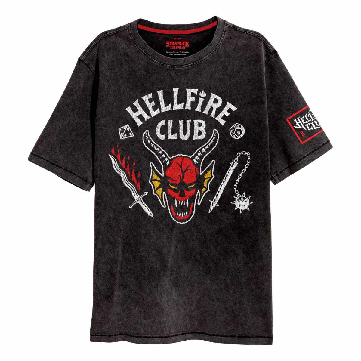 Stranger Things Hellfire Club Crest Vintage T-Shirt