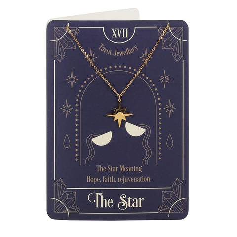 The Star Tarot Necklace on Greeting Card (Last Available)