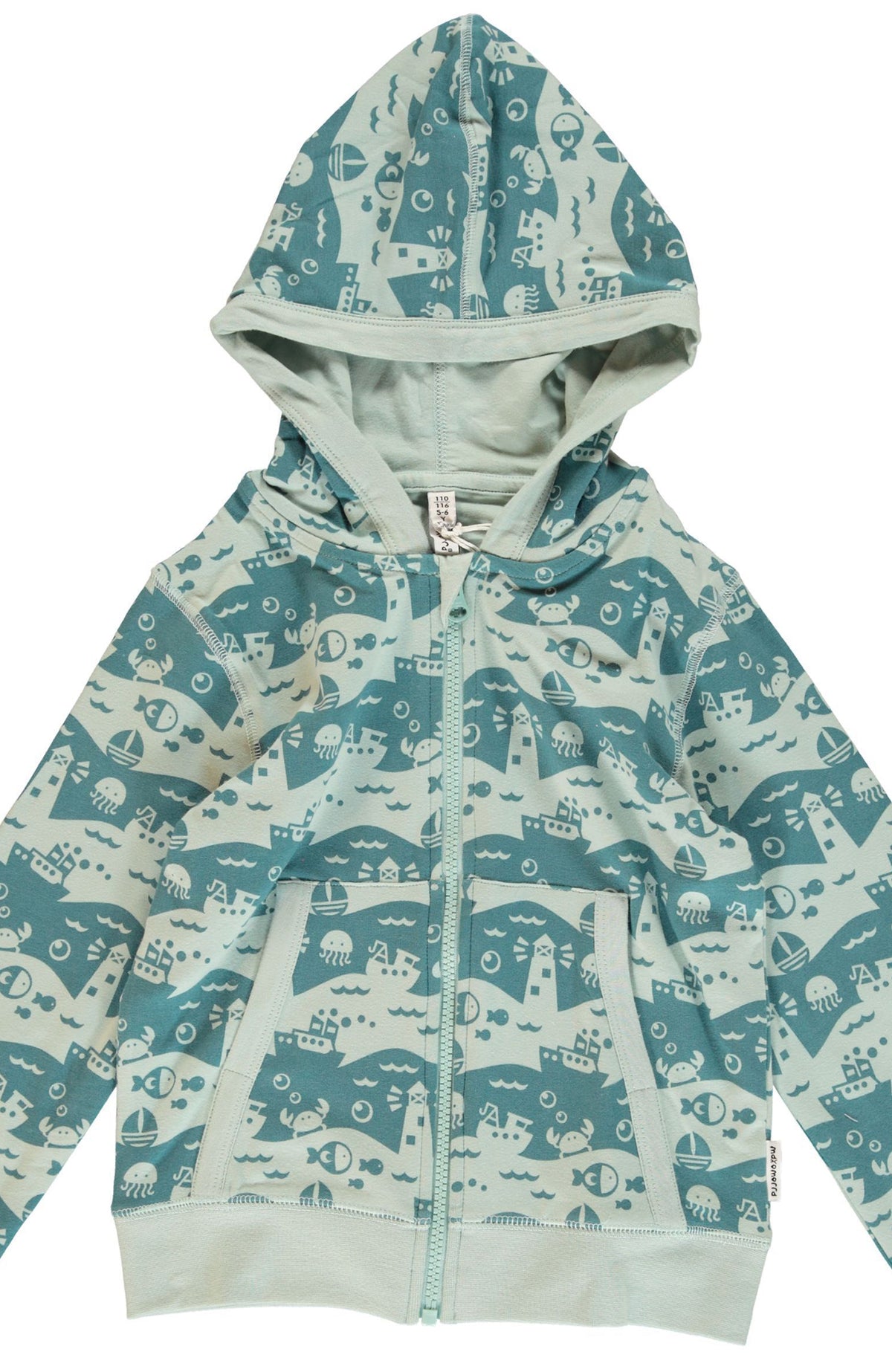 Children's Ocean Landscape Zip Hoodie - Maxomorra