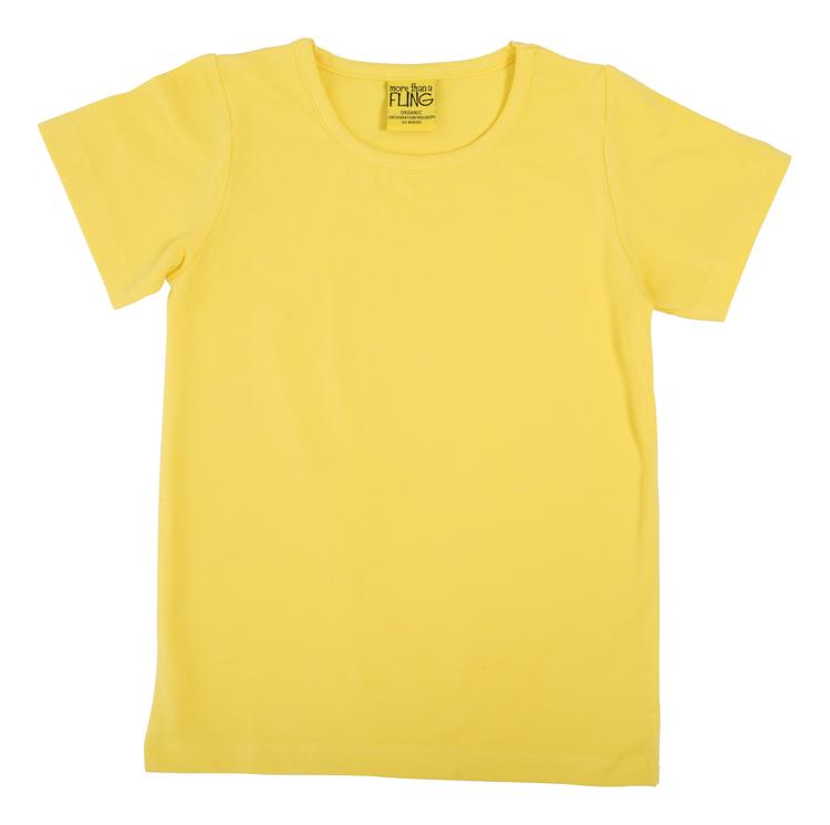 Children and Adult's Aspen Gold [Yellow] Organic Short Sleeved T-Shirt - Duns Sweden