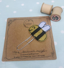 Bee Glitter Bookmark - Bumblebee Design Treasures