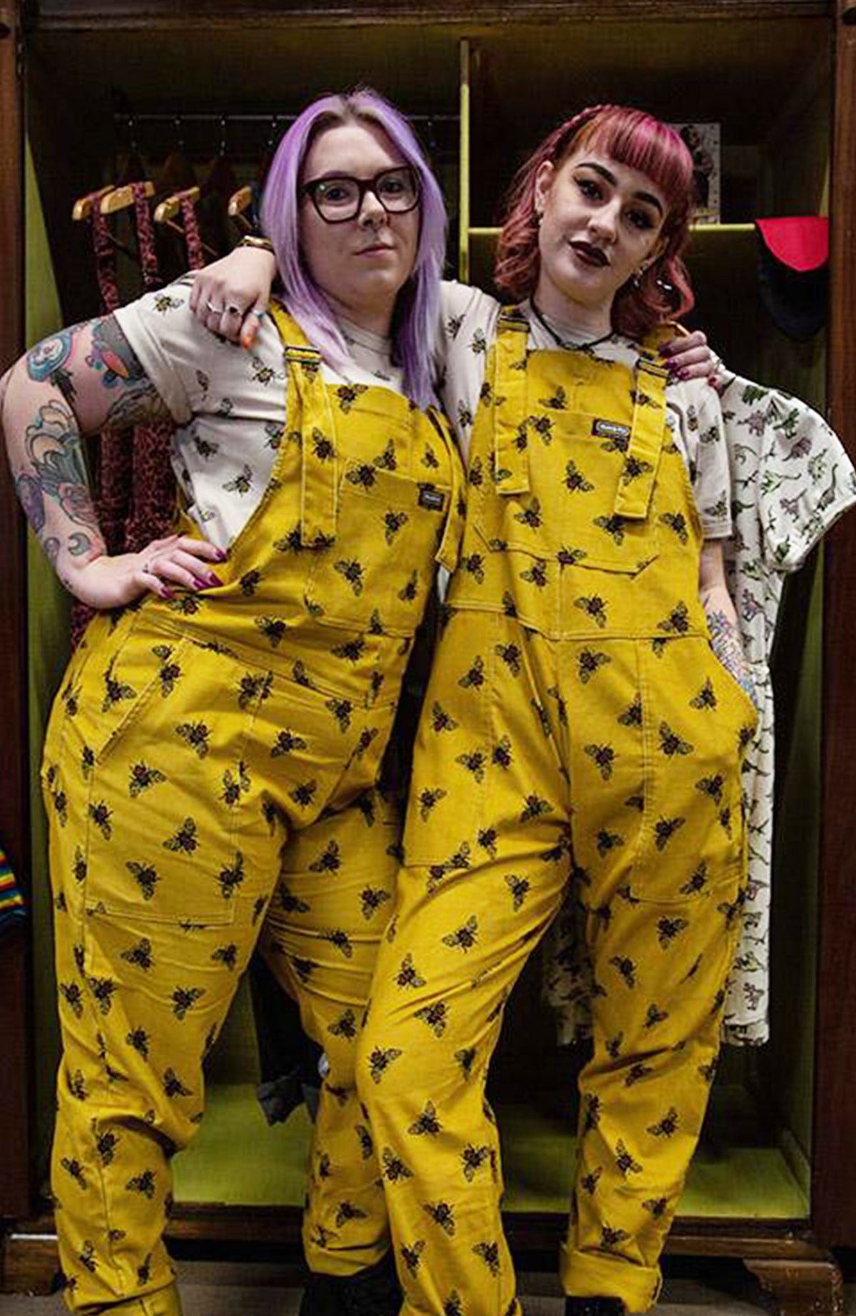 Bee Cord Dungarees - Run & Fly  [Non stretchy]