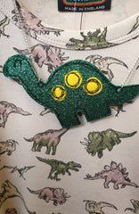 Dinosaur Glitter Necklace - Bumblebee Design Treasures