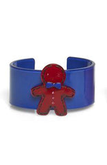Gingerbread Man Acrylic Cuff Bracelet - No Tail