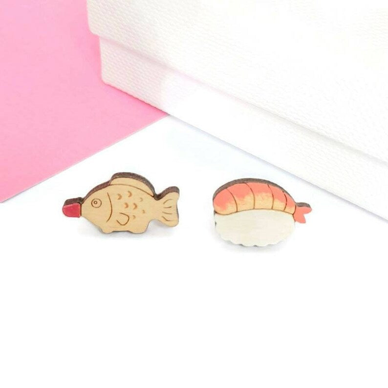 Sushi and Soy Sauce Stud Earrings - Prickle People (Last Available)