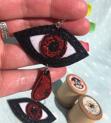 Vampire Eye Glitter Earrings - Bumblebee Design Treasures