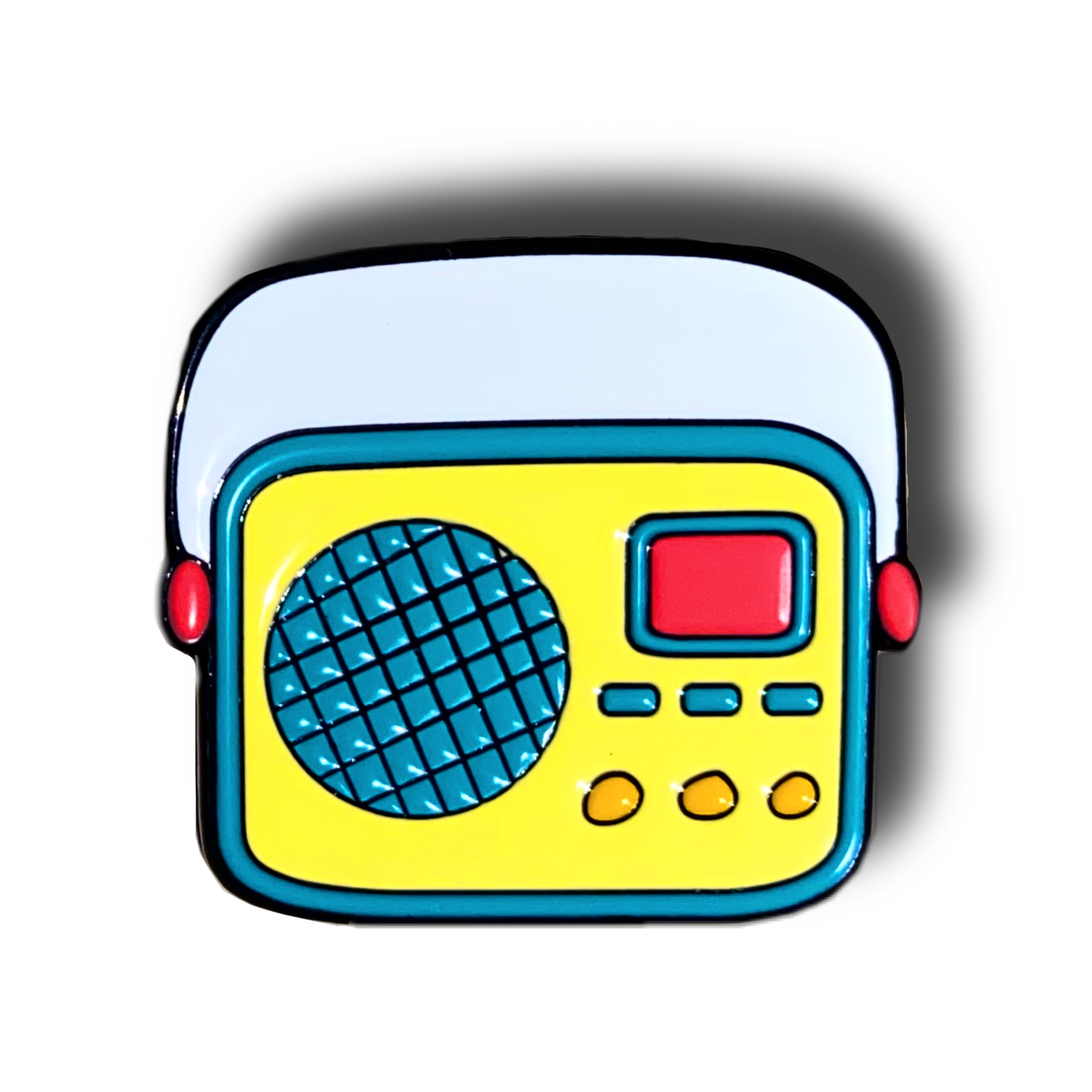 Colourful Radio Enamel Pin Badge