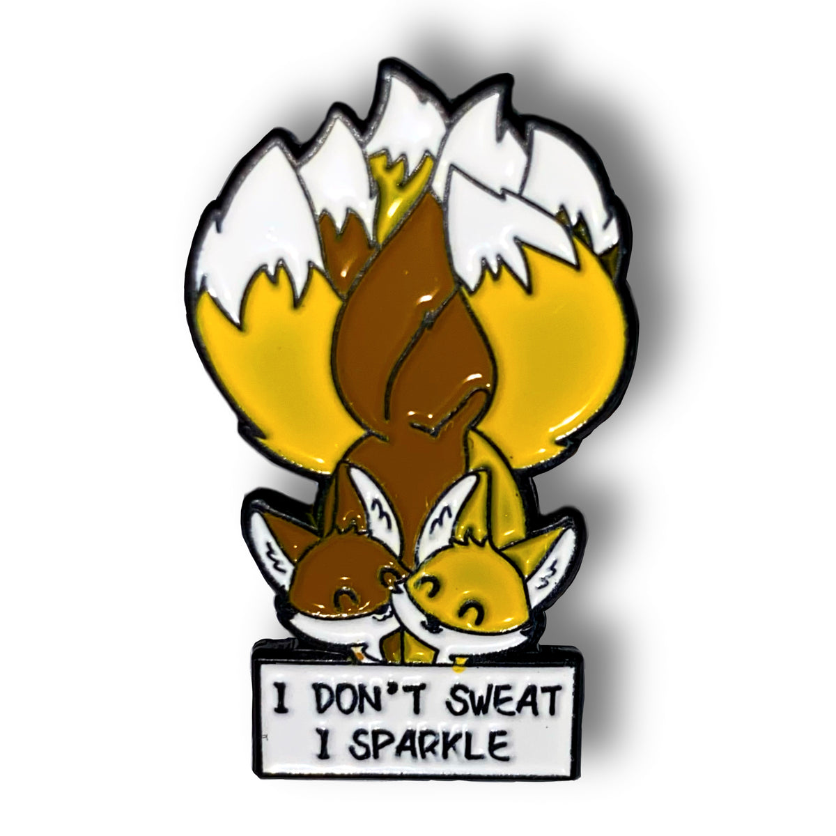 Sparkle Foxes Enamel Pin Badge