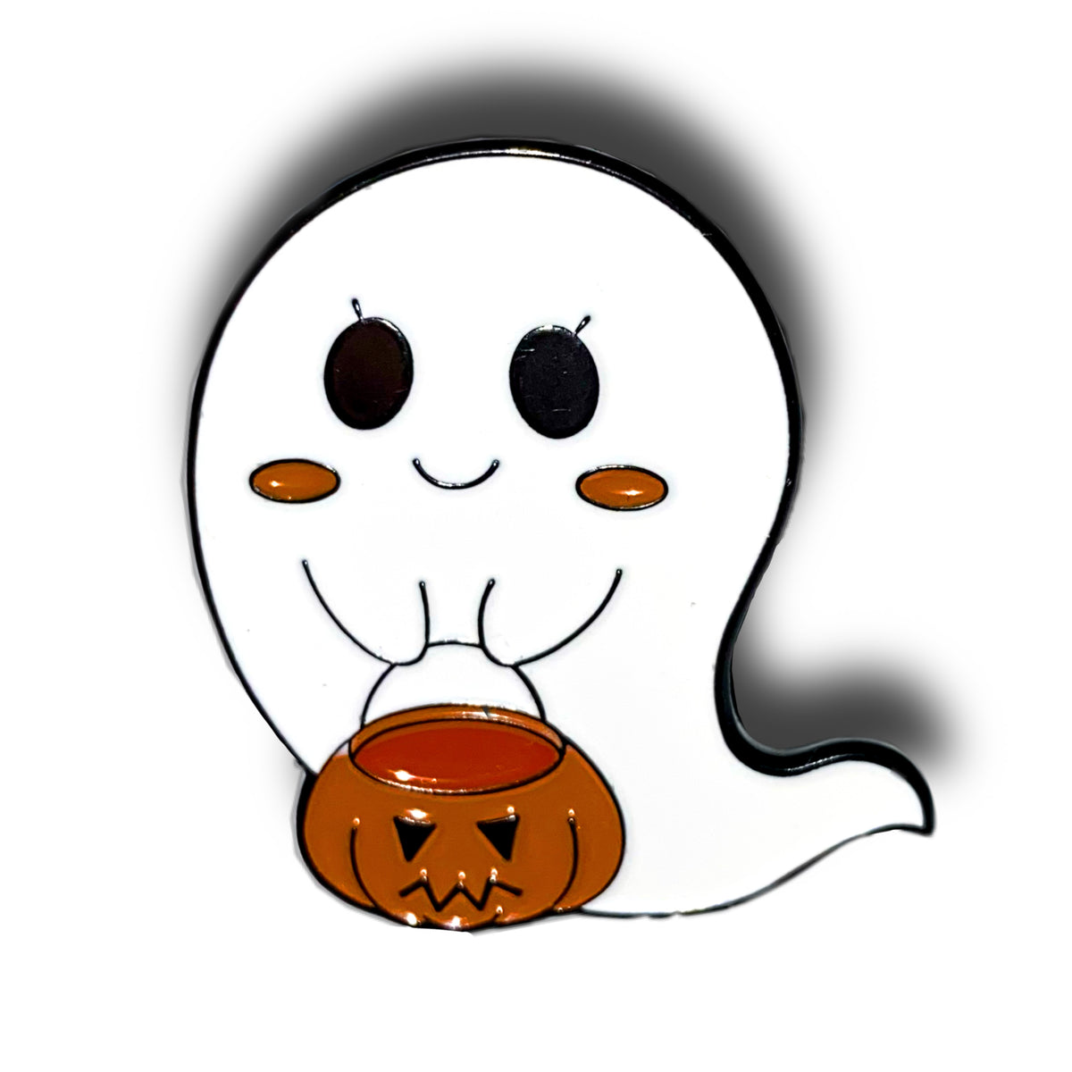 Trick or Treat Ghost Enamel Pin Badge