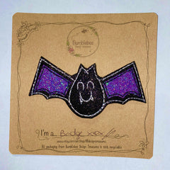 Cheeky Bat Glitter Brooch / Badge - Bumblebee Design Treasures