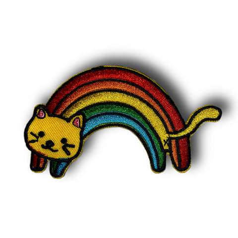 Rainbow Cat Iron On Patch