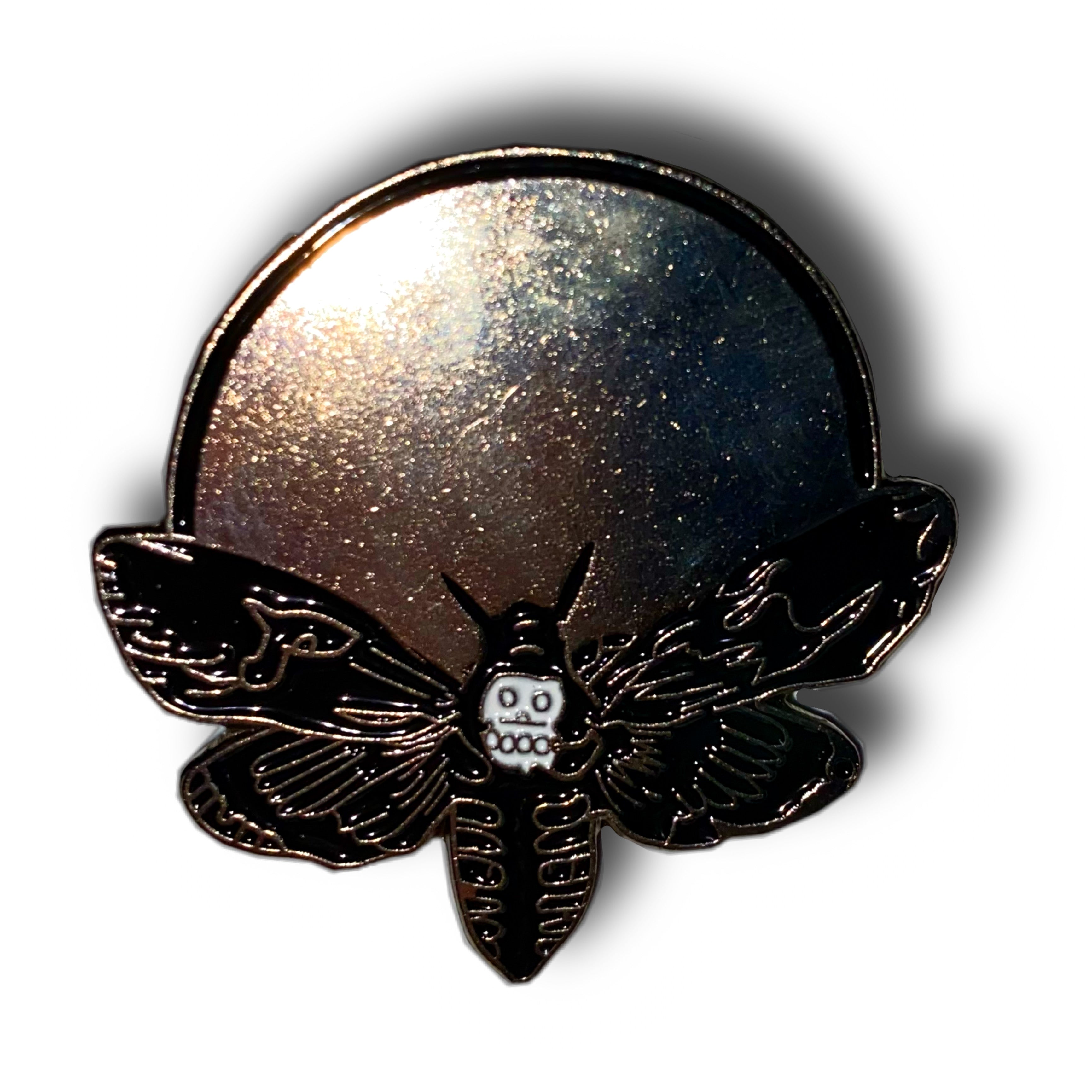 Mirror Moth Enamel Pin Badge