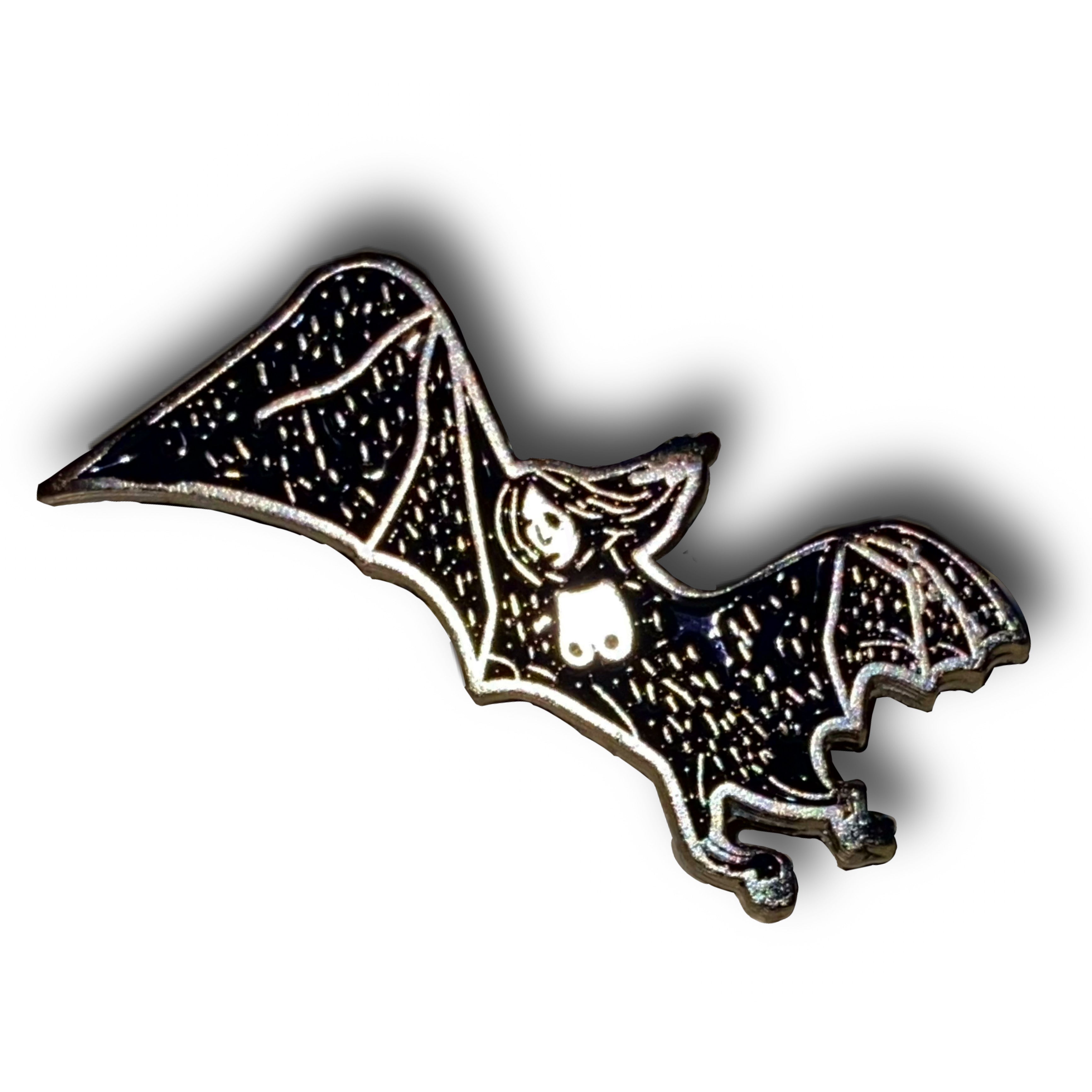 Bat Lady Enamel Pin Badge