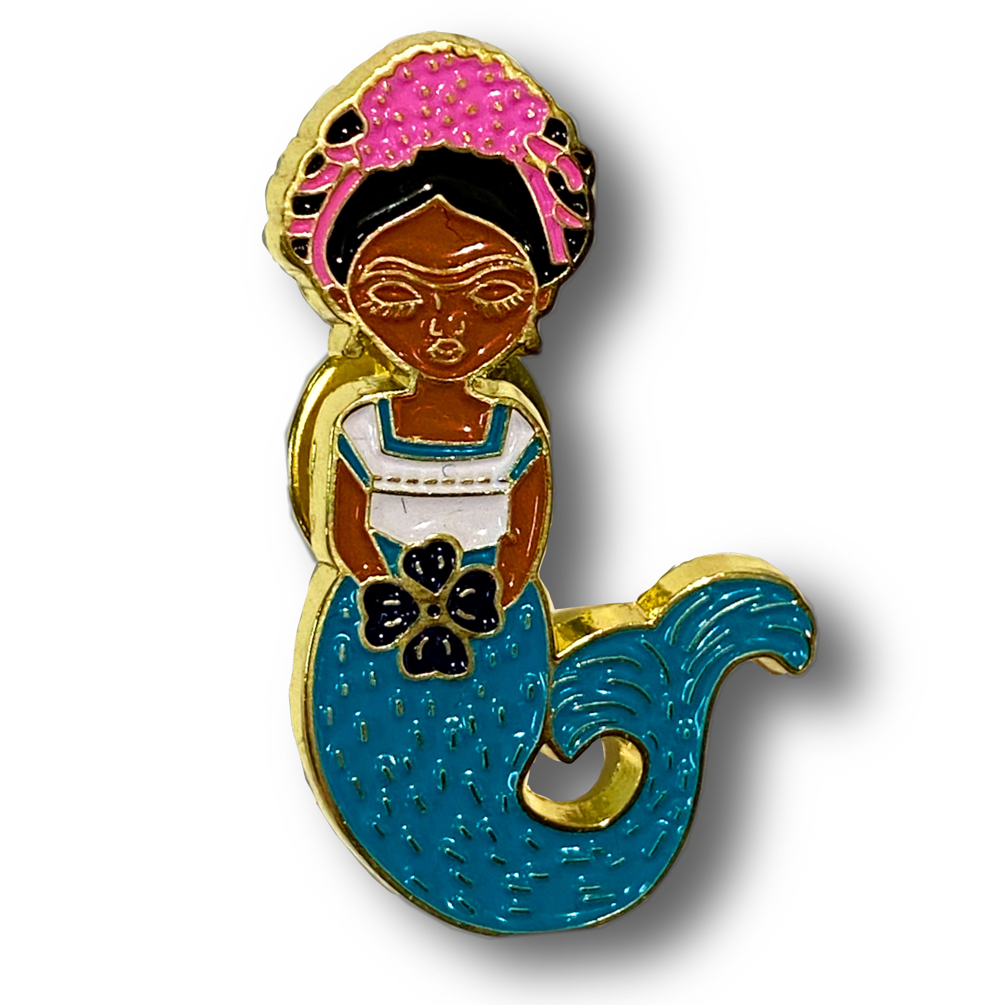 Mermaid Frida Enamel Pin Badge