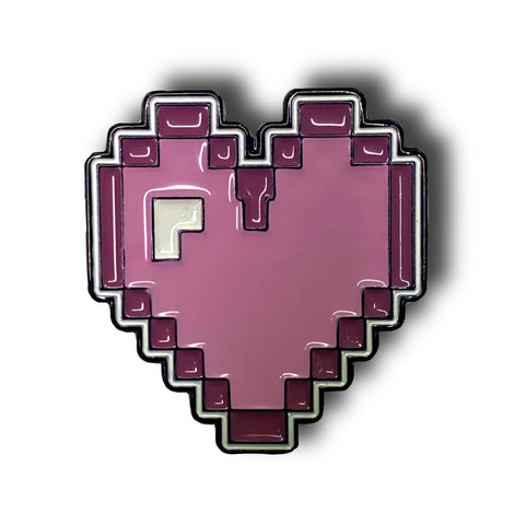 Pixel Heart Enamel Pin Badge