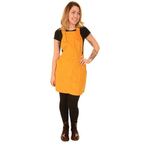 Gold Corduroy Pinafore - Run & Fly (Last Available)