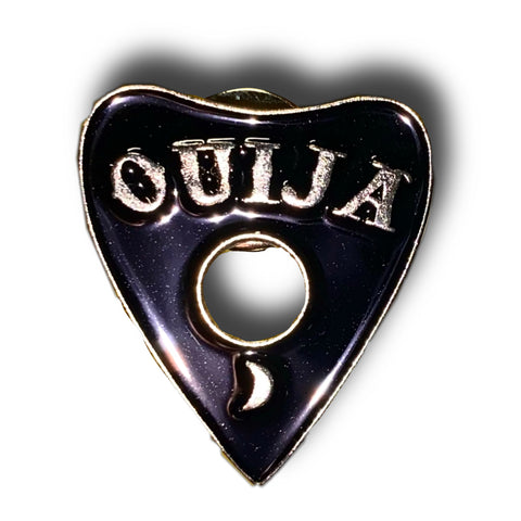 Black Ouija Planchette Enamel Pin Badge