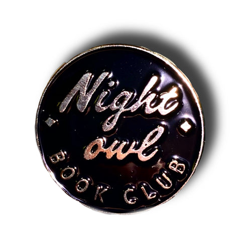 Night Owl Book Club Enamel Pin Badge