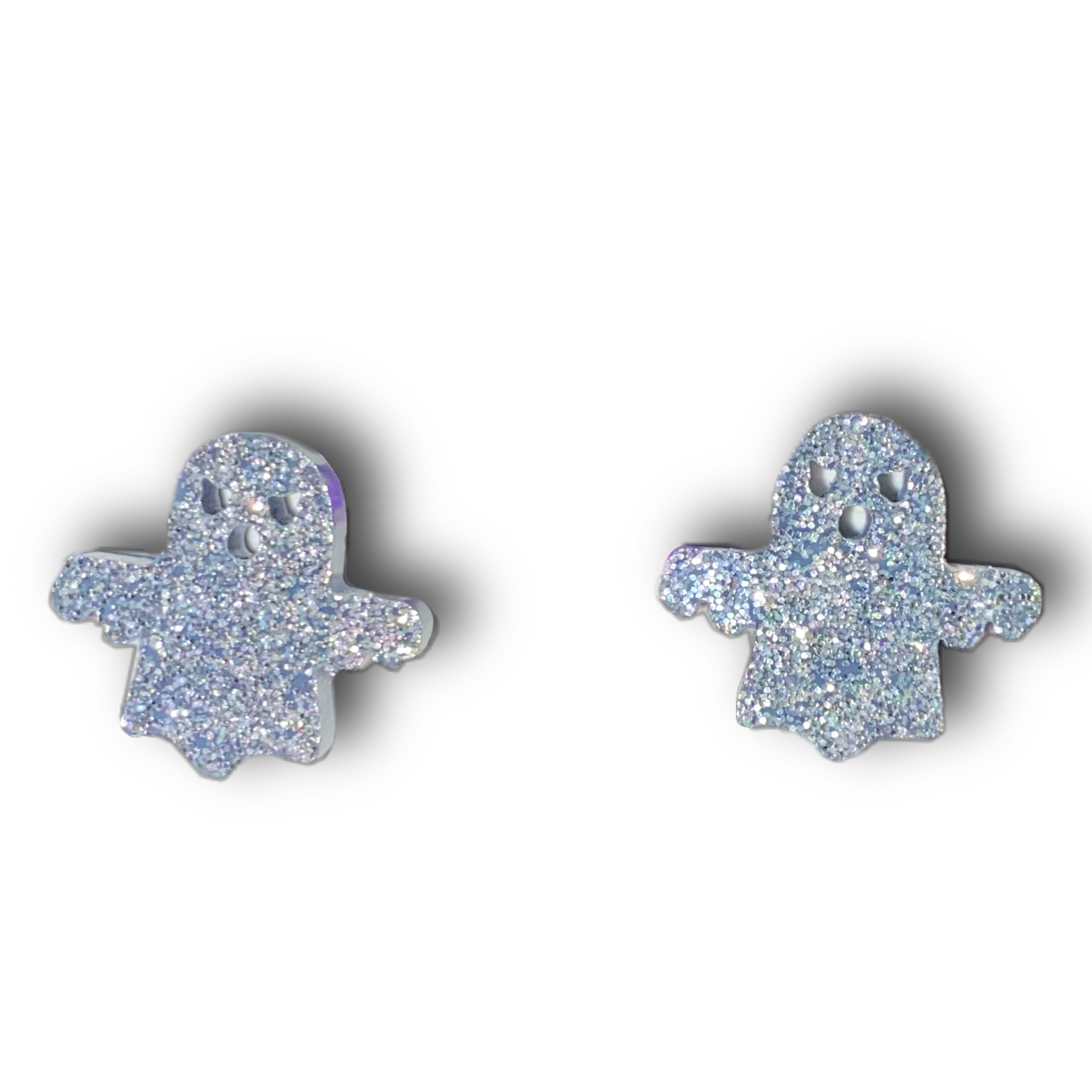 Glitter Ghost Stud Earrings