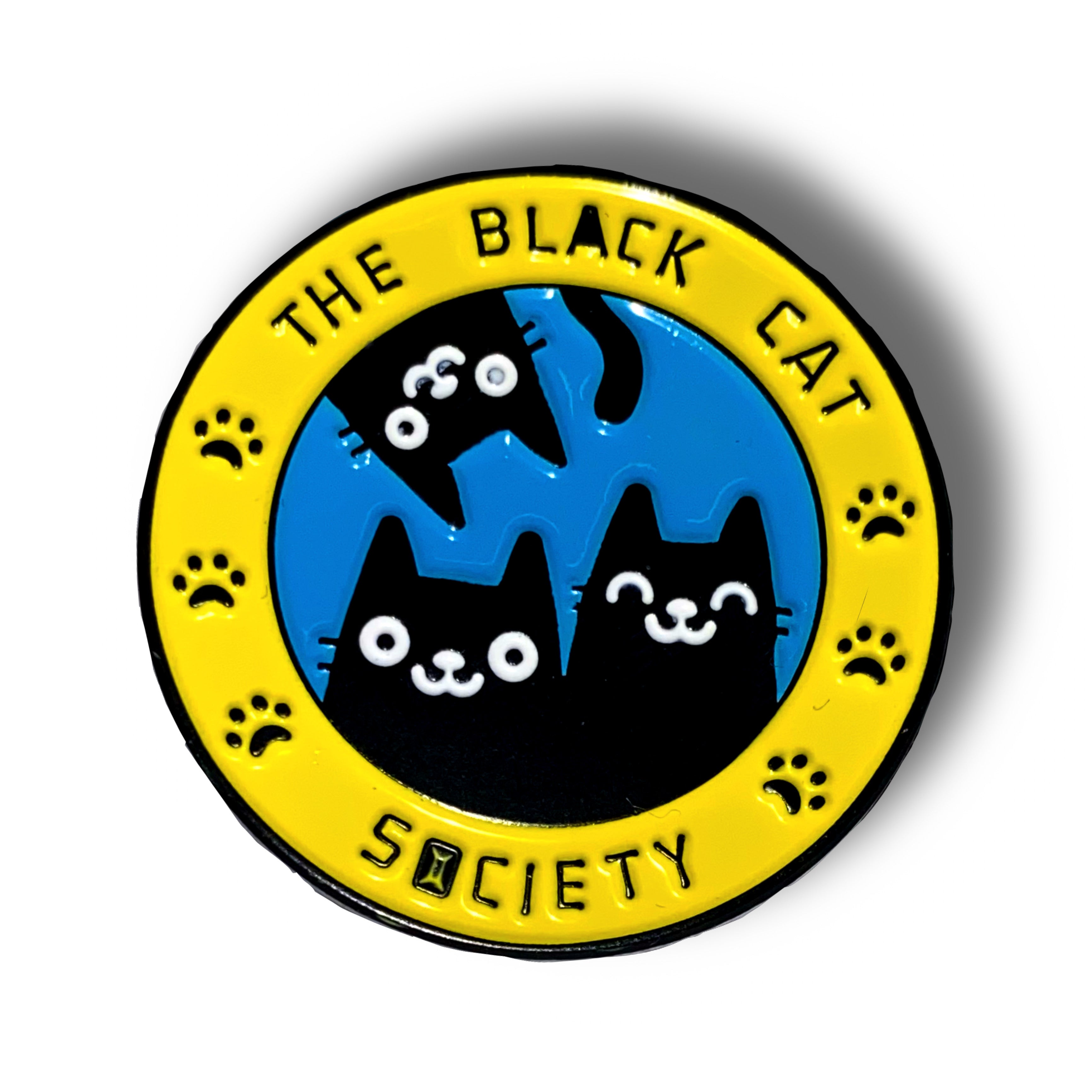 Black Cat Society Enamel Pin Badge