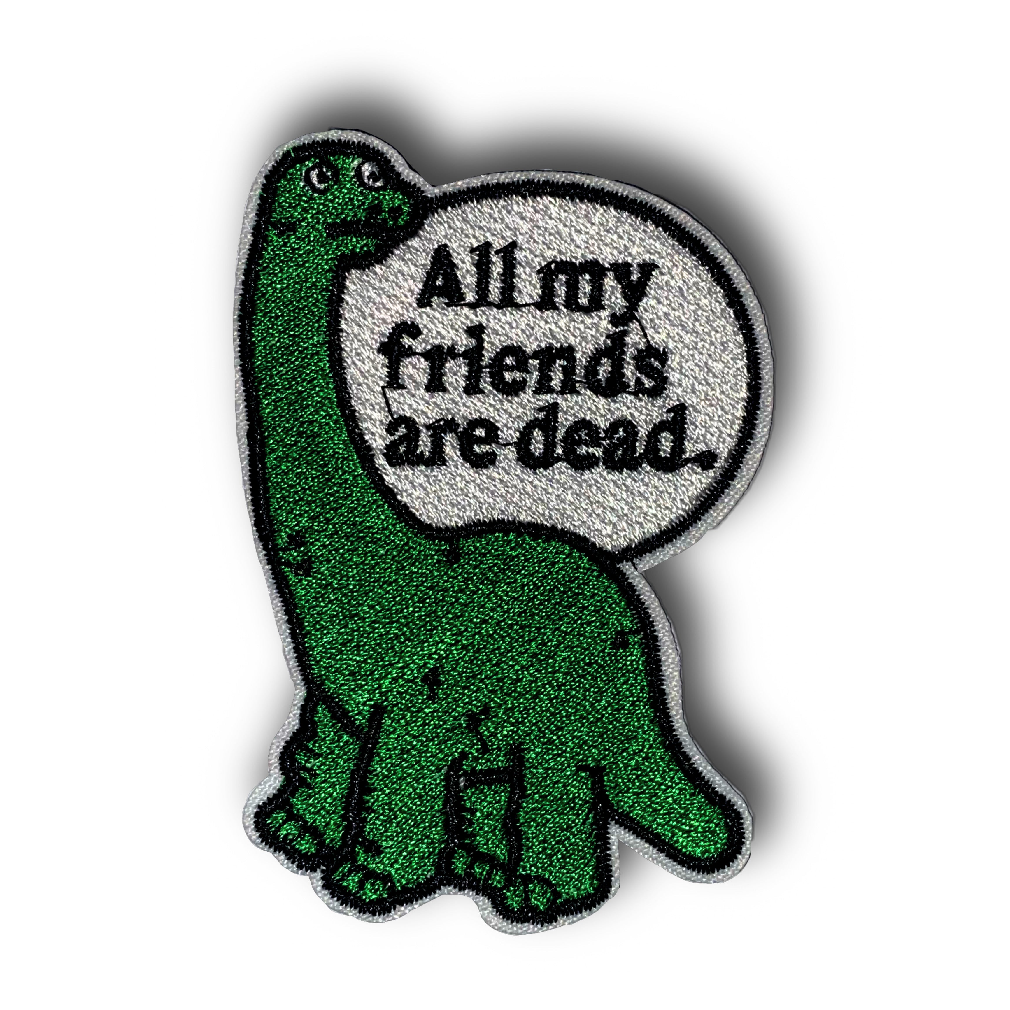 Lonely Dinosaur Iron On Patch
