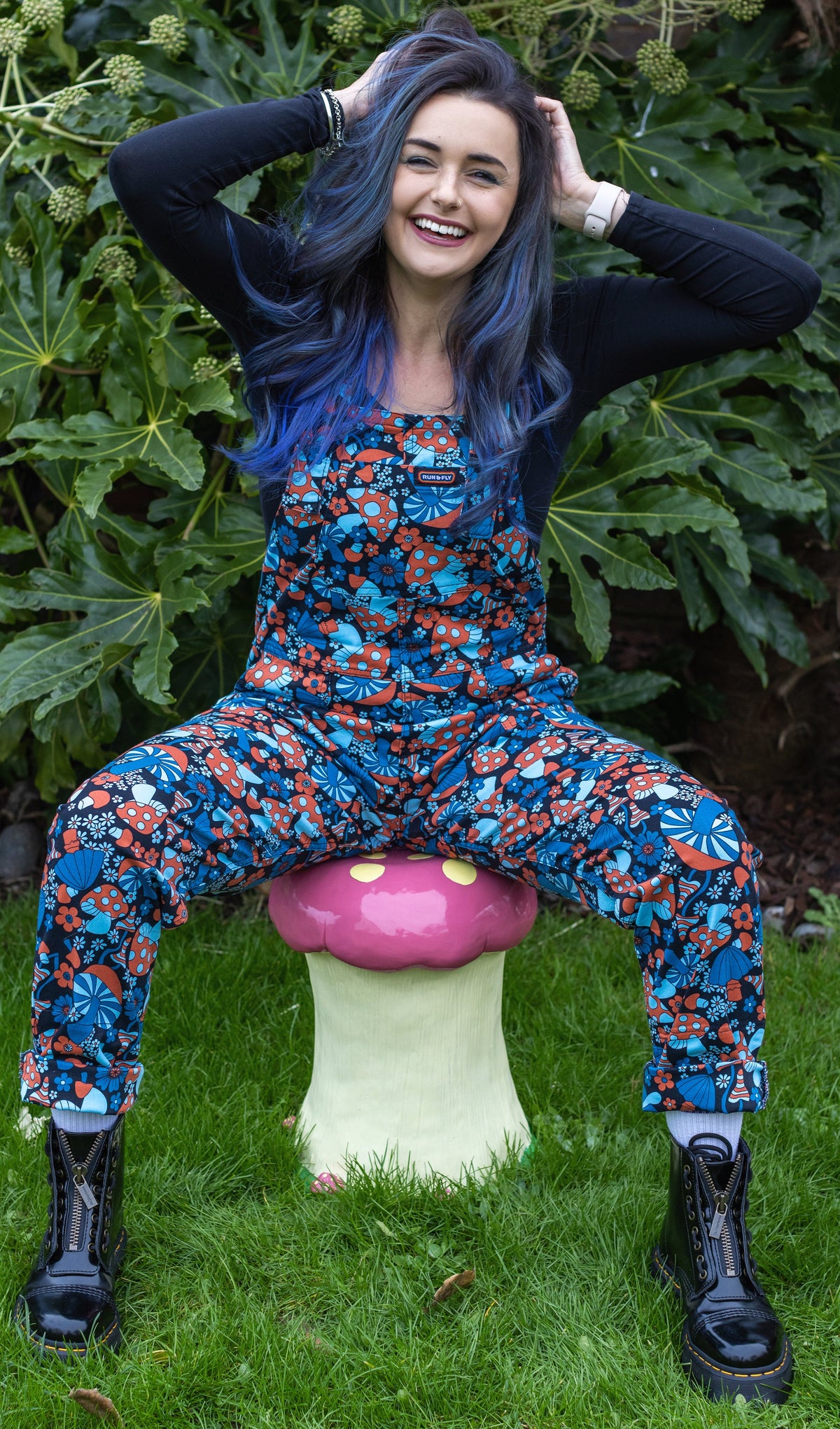 Magic Mushroom Twill Dungarees - Run & Fly [Last Available]