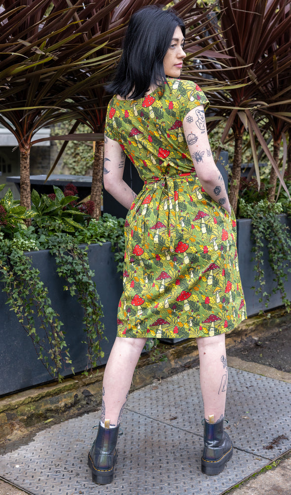 Katie Abey Mushroom Bois Belted Tea Dress with Pockets - Run & Fly