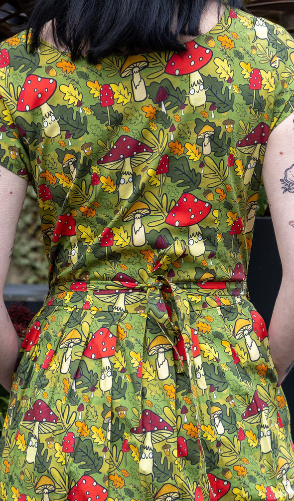 Katie Abey Mushroom Bois Belted Tea Dress with Pockets - Run & Fly