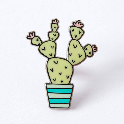 Prickly Pear Cactus Enamel Pin - Punky Pins (Last Available)