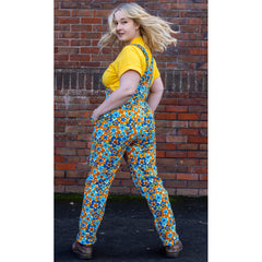 70's Floral Dungarees - Run & Fly