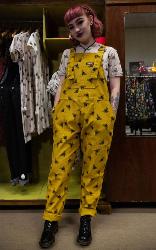 Bee Cord Dungarees - Run & Fly  [Non stretchy]