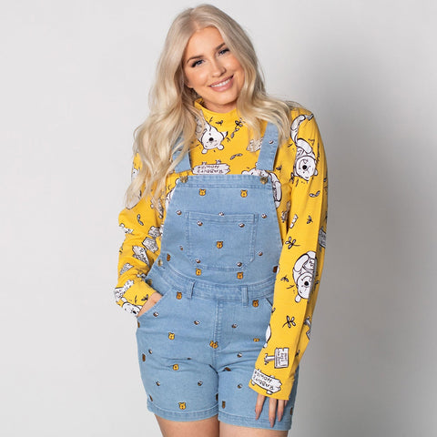 Winnie The Pooh Overall Shorts Dungarees - Cakeworthy